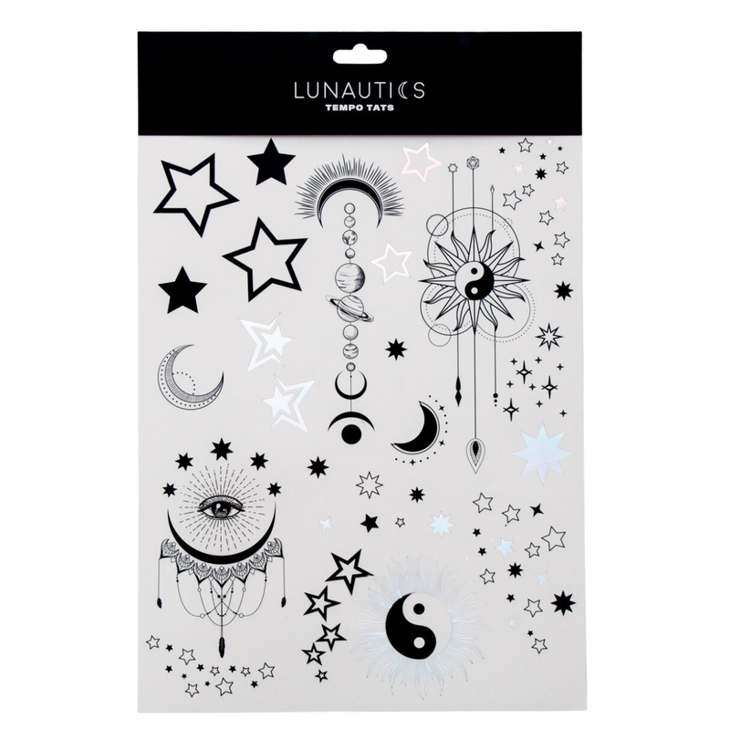 Lunautics Celestial Dream - Holographic Temporary Tattoo Temporary Tattoo Light Gray