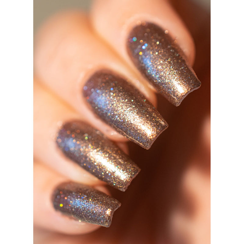 UberChic Beauty Celtic Queen - Holographic Polish Regular Polish Saddle Brown
