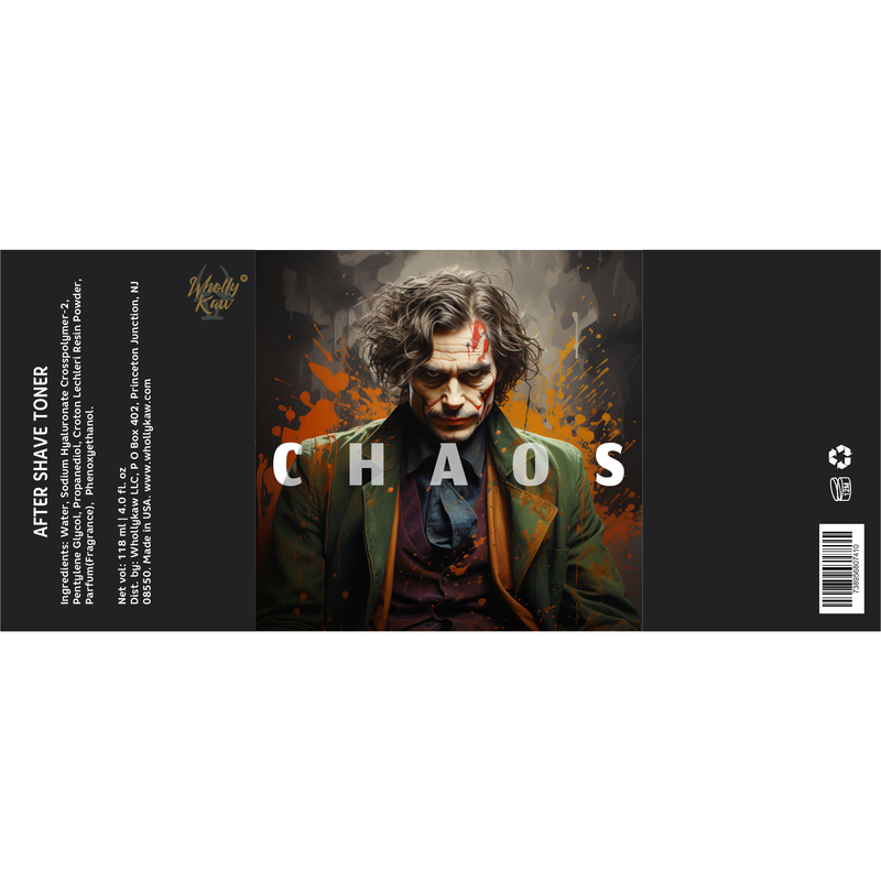WhollyKaw Wholly Kaw Chaos Shaving Collection Shaving Set Black Aftershave Toner 4oz