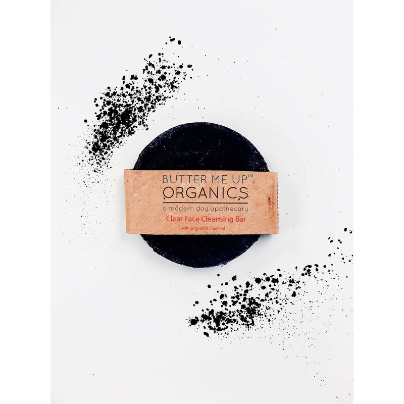 Butter Me Up Organics Face Wash Organic Activated Charcoal Face Soap Face White Smoke