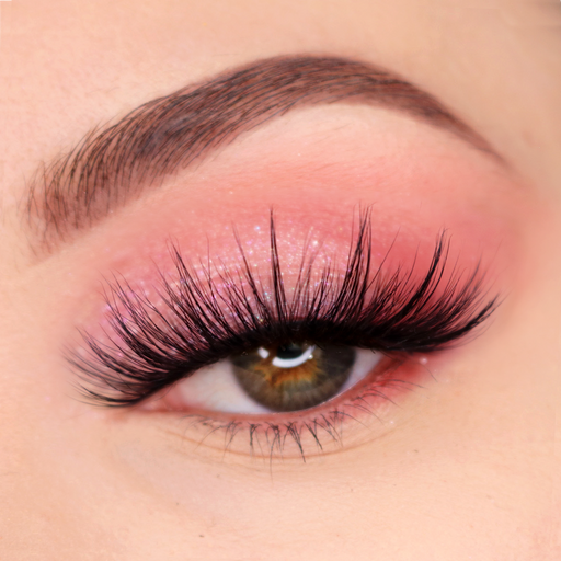 Pink Purée Charmer Faux Mink Lashes Peach Puff