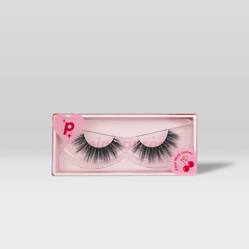 Pink Purée Charmer Faux Mink Lashes Light Gray