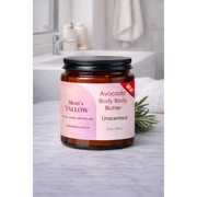 Mom’s Tallow Avocado Tallow Body Butter (8 oz) Gray UNSCENTED