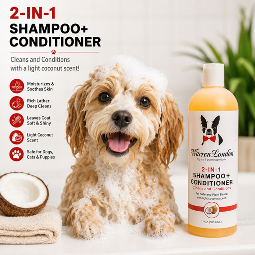 Warren London 2-in-1 Dog Shampoo & Conditioner – Coconut, 17 oz Dog Shampoo Lavender
