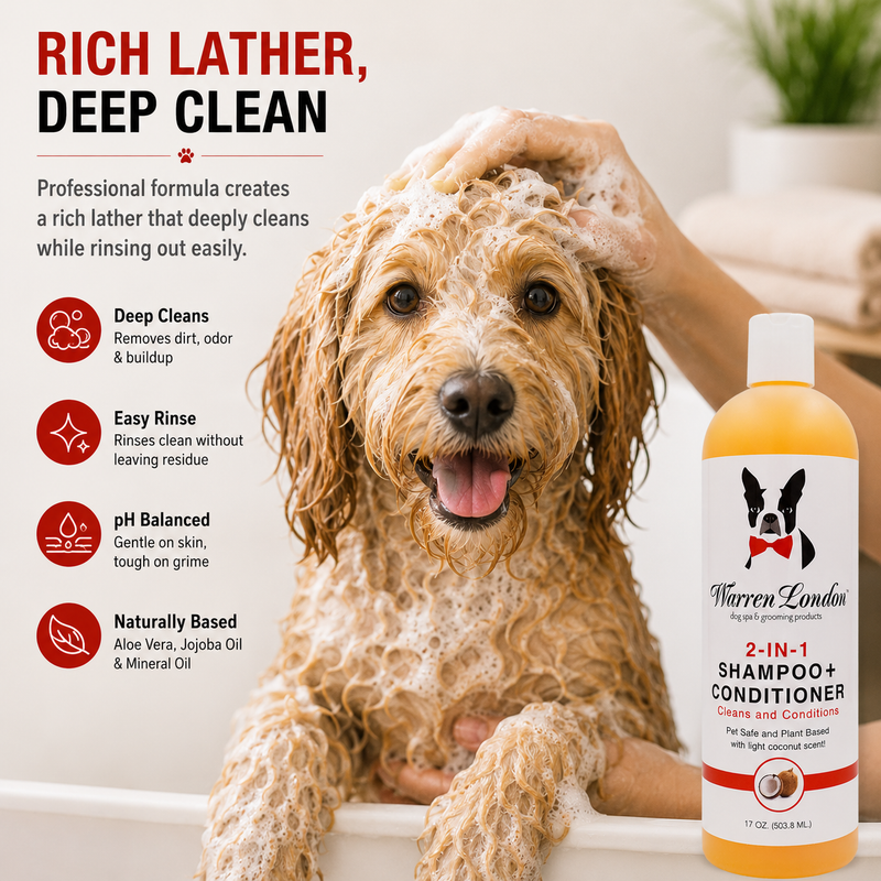 Warren London 2-in-1 Dog Shampoo & Conditioner – Coconut, 17 oz Dog Shampoo Lavender
