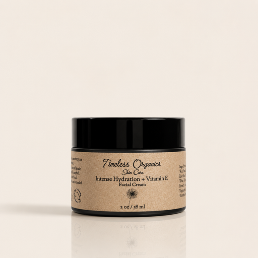 Timeless Organics Skin Care Intense Hydration + Vitamin E Facial Cream Black