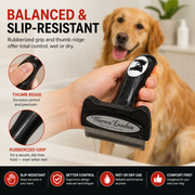 Warren London Warren London Long Hair Deshedding Brush Leashes, Collars & Accessories Black Small 1.75" Brush (up to 25 lbs),Medium 2.5" Brush (25 - 50 lbs),Large 4" Brush (40+ lbs)