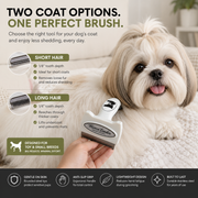 Warren London Warren London Long Hair Deshedding Brush Leashes, Collars & Accessories Light Gray Small 1.75" Brush (up to 25 lbs),Medium 2.5" Brush (25 - 50 lbs),Large 4" Brush (40+ lbs)