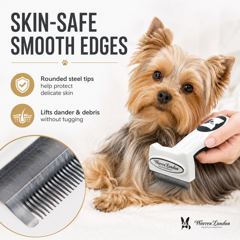 Warren London Warren London Long Hair Deshedding Brush Leashes, Collars & Accessories White Smoke Small 1.75" Brush (up to 25 lbs),Medium 2.5" Brush (25 - 50 lbs),Large 4" Brush (40+ lbs)