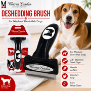 Warren London Warren London Short Hair Deshedding Brush Leashes, Collars & Accessories White Smoke Small 1.75" Brush (up to 25 lbs),Medium 2.5" Brush (25 - 50 lbs),Large 4" Brush (40+ lbs)
