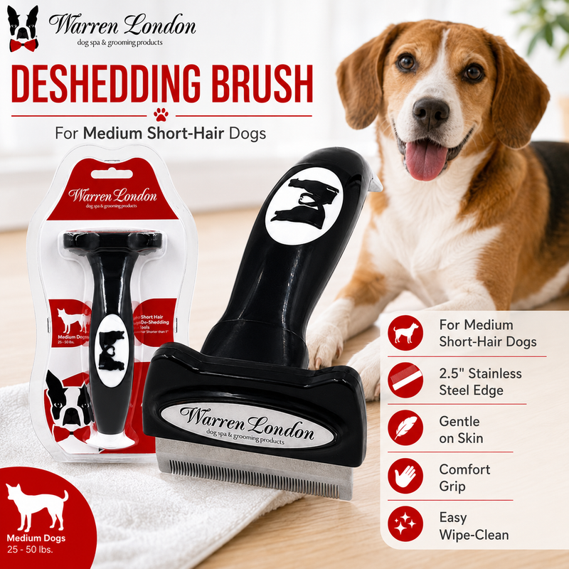 Warren London Warren London Long Hair Deshedding Brush Leashes, Collars & Accessories White Smoke Small 1.75" Brush (up to 25 lbs),Medium 2.5" Brush (25 - 50 lbs),Large 4" Brush (40+ lbs)
