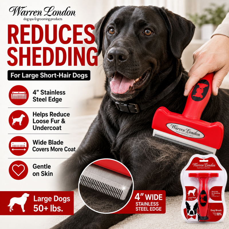 Warren London Warren London Long Hair Deshedding Brush Leashes, Collars & Accessories White Smoke Small 1.75" Brush (up to 25 lbs),Medium 2.5" Brush (25 - 50 lbs),Large 4" Brush (40+ lbs)