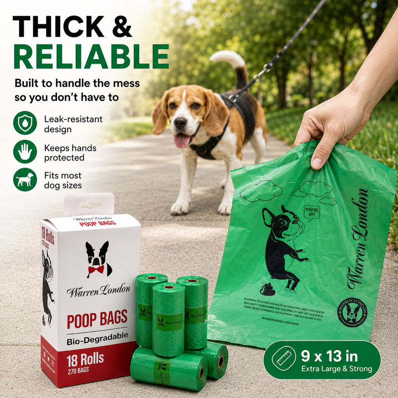 Warren London Warren London Dog Poop Bags Pet Supplies White Smoke 18 Rolls - 270 Bags,8 Rolls - 120 Bags