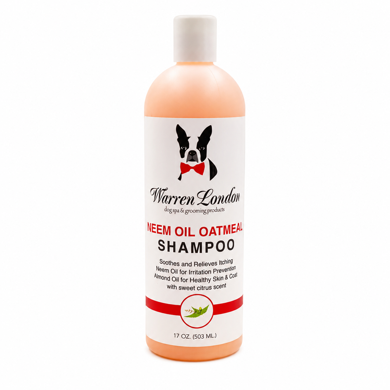 Warren London Neem Oil Oatmeal Shampoo - Soothes & Relieves Itching - Insect Repellant Dog Shampoo White Smoke