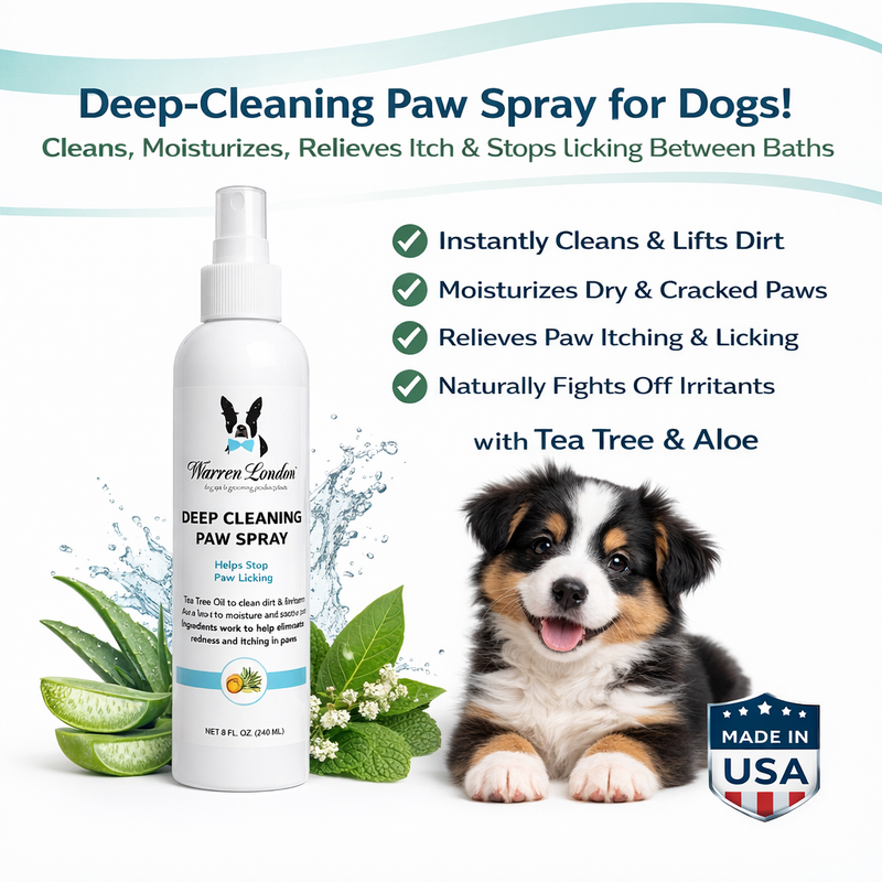 Warren London Deep Cleaning Paw Spray for Dogs Spa Product White Smoke
