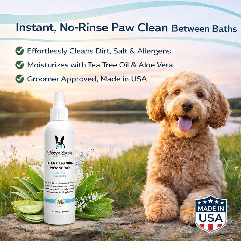 Warren London Deep Cleaning Paw Spray for Dogs Spa Product White Smoke