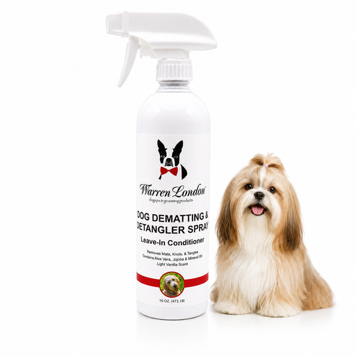 Warren London Dog De-matting and Detangler Spray - Leave-In Conditioner Spa Product White Smoke