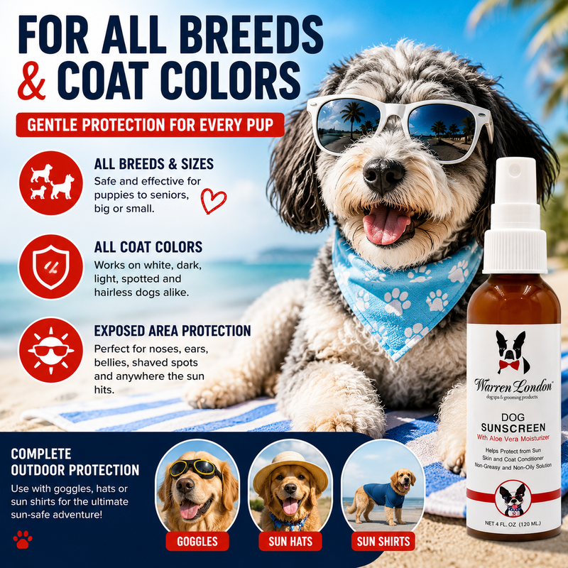 Warren London Dog Sunscreen With Aloe Vera Moisturizer Spa Product Midnight Blue