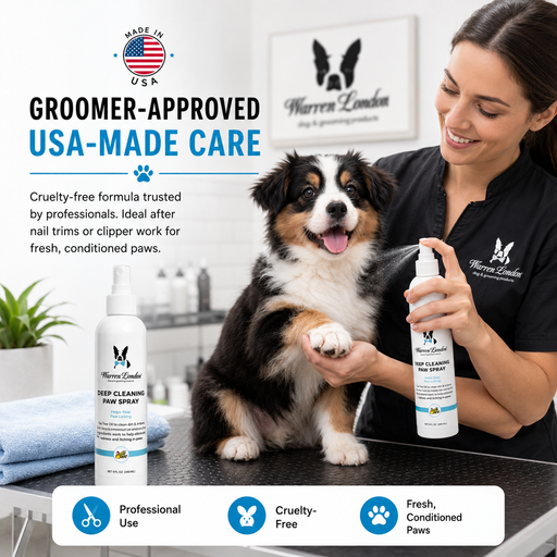 Warren London Deep Cleaning Paw Spray for Dogs Spa Product White Smoke