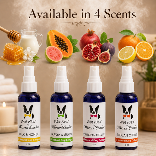 Warren London Wet Kiss Dog Cologne By Warren London - 2 Oz or 16 Oz Spa Product Rosy Brown All 4 Scents (2 Oz Each)