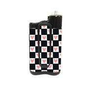 Peelz Checkered Hearts Sticker for Medtronic MiniMed 770G & 780G Peelz/Stickers White Smoke Back and Clip Peelz