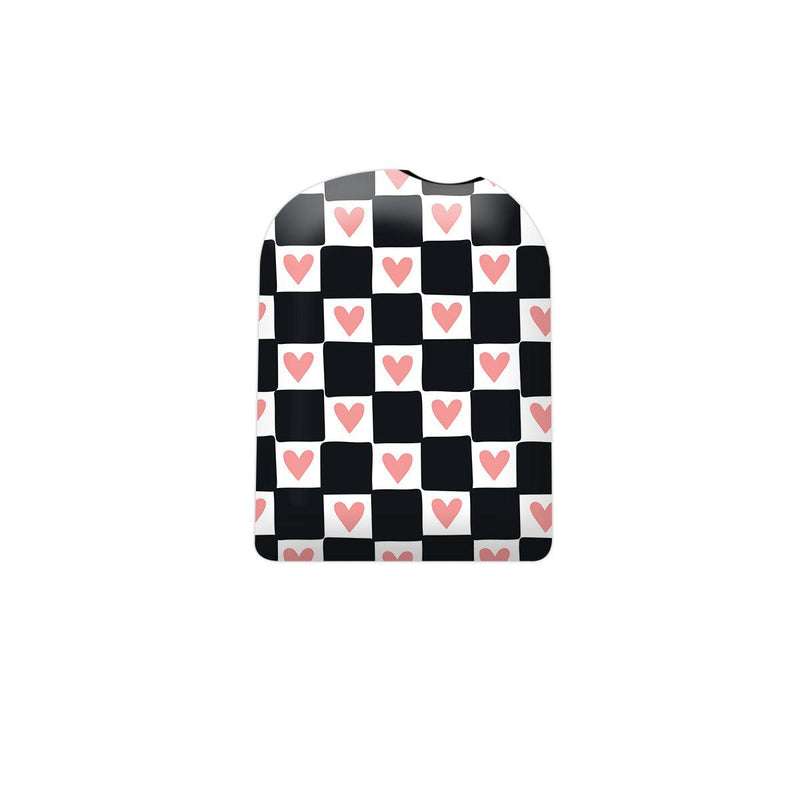 Peelz Checkered Hearts Pod Sticker – Pump Peelz Peelz/Stickers White Smoke