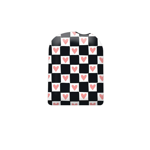Peelz Checkered Hearts Pod Sticker – Pump Peelz Peelz/Stickers White Smoke