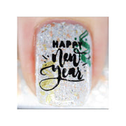 UberChic Beauty New Year New Digits Stamping Plate Light Gray