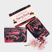 Fern Valley Soap Natural Goat Milk Soap | Charcoal and Cranberry Seed Scrub | Cherry Bomb Goat Milk Soap Lavender