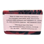 Fern Valley Soap Natural Goat Milk Soap | Charcoal and Cranberry Seed Scrub | Cherry Bomb Goat Milk Soap Light Gray