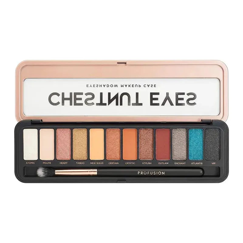 Profusion Cosmetics Eyeshadow Case Eyes Light Gray Chestnut Eyes Case