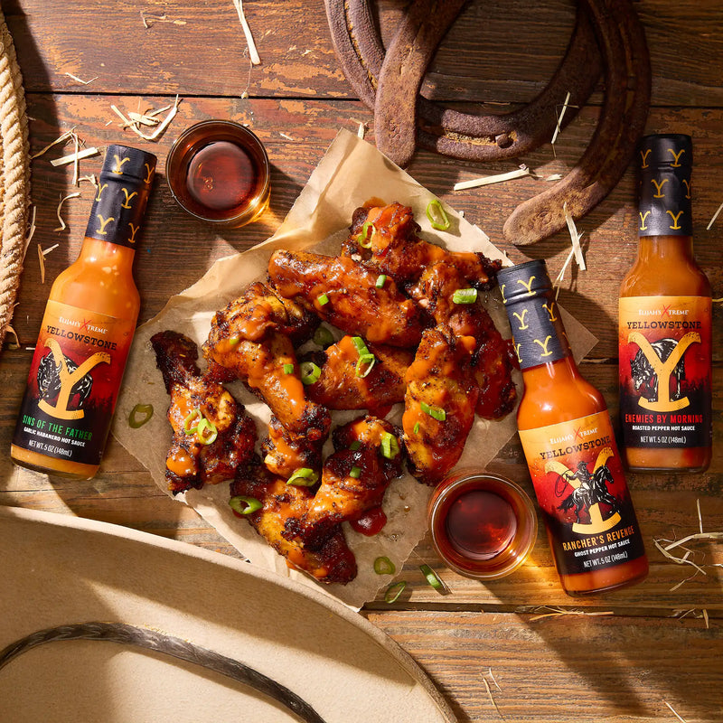 Elijah's Xtreme Yellowstone Hot Sauce Variety Pack 4 Bottles Hot Sauce Rosy Brown Yellowstone 4 Pack