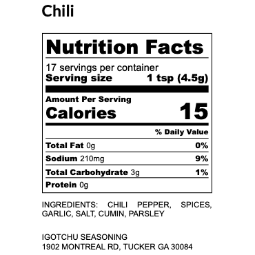 Igotchu Chili Seasoning