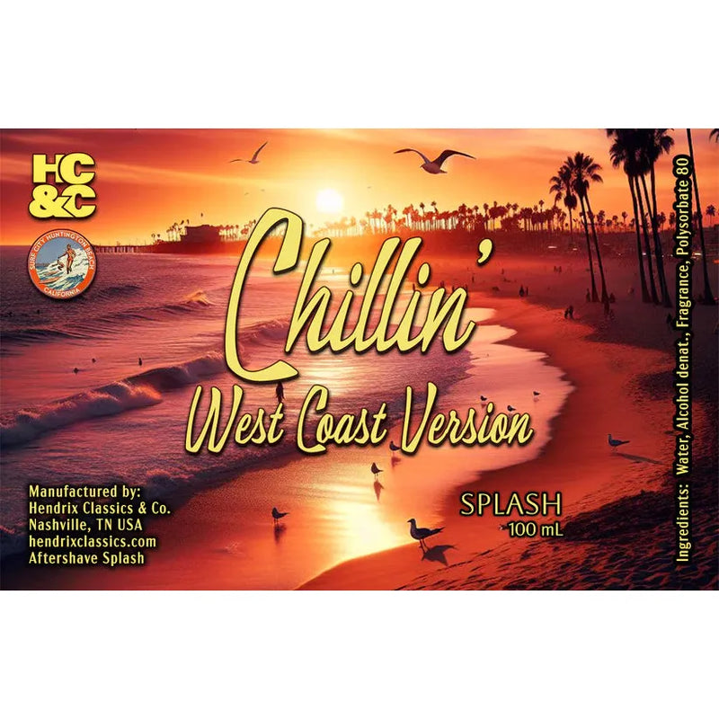 Hendrix Classics & Co HC&C Chillin' West Coast Version Shaving Collection Shaving Kit Black Aftershave Splash 3.4 oz