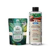 Garner's Garden Natural Mouthwash and Tooth Powder | H2O2 | Antibacterial Fluoride-Free Mouthwash White Smoke 16 oz Reduced Cinnamint Mouthwash / 2oz Chlorophyll Tooth Powder