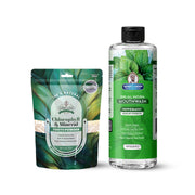 Garner's Garden Natural Mouthwash and Tooth Powder | H2O2 | Antibacterial Fluoride-Free Mouthwash White Smoke 16 oz Regular Peppermint Mouthwash / 2oz Chlorophyll Tooth Powder