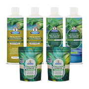 Garner's Garden 2 Pack Oral Care Package | Trio | H2O2 | Fluoride Free Packages White Smoke 2 x 16oz Regular Lemongrassmint Mouthwash & Oxy Pulling / 2 x 2oz Chlorophyll Tooth Powder