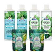 Garner's Garden 2 Pack Oral Care Package | Trio | H2O2 | Fluoride Free Packages White Smoke 2 x 16oz Reduced Peppermint Mouthwash & Oxy Pulling / 2 x 2oz Chlorophyll Tooth Powder