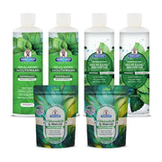 Garner's Garden 2 Pack Oral Care Package | Trio | H2O2 | Fluoride Free Packages White Smoke 2 x 16oz Regular Peppermint Mouthwash & Oxy Pulling / 2 x 2oz Chlorophyll Tooth Powder