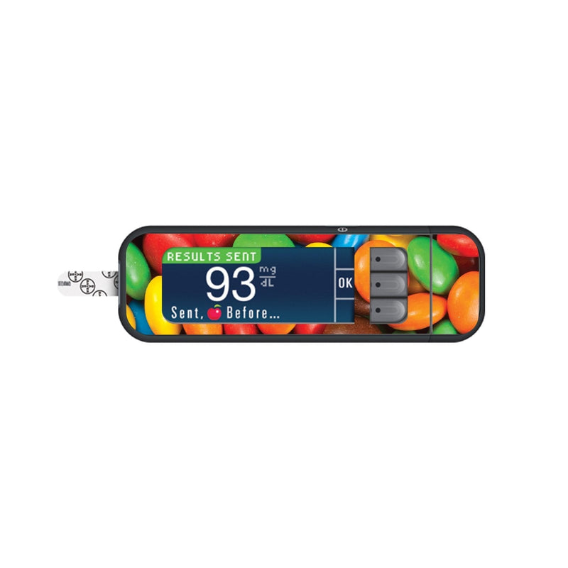 Peelz Chocolate Candies Sticker for Bayer Contour Next Glucometer Peelz/Stickers White Smoke