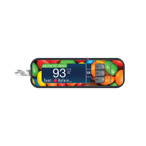 Peelz Chocolate Candies Sticker for Bayer Contour Next Glucometer Peelz/Stickers White Smoke