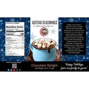 Igotchu Seasonings Chocolate Delight 5.5 oz  Holiday Limited Edition Black