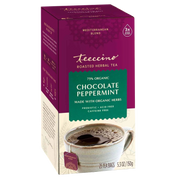 Teeccino Chocolate Peppermint Roasted Herbal Tea Herbal Tea Brown 25 tea bags