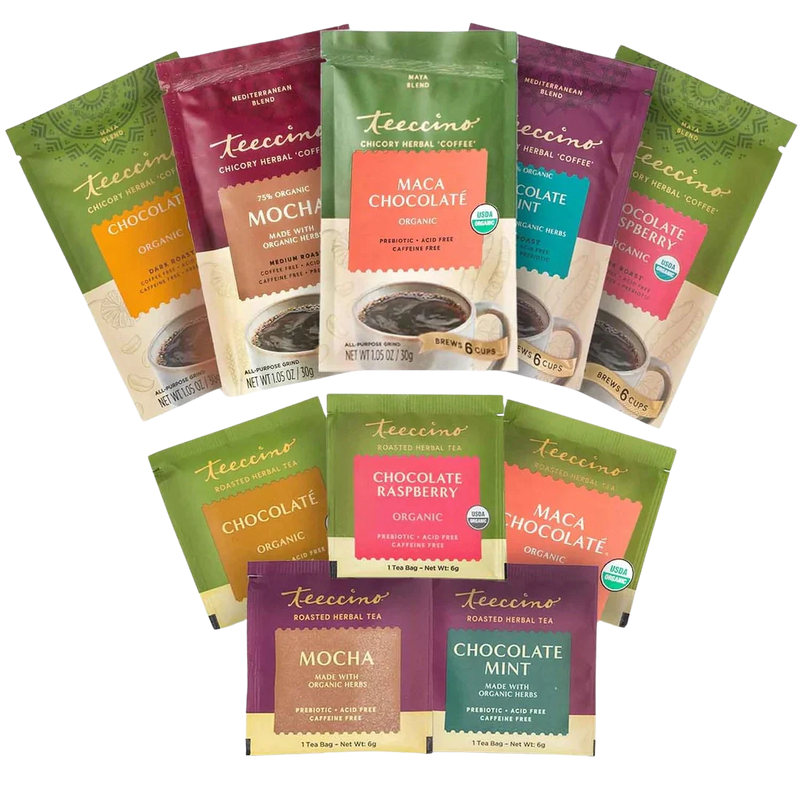 Teeccino Chocolate Blends Sampler Coffee + Tea Samplers Black Free Shipping