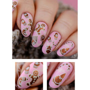 UberChic Beauty Happy Christmas, (Christmas-04) Stamping Plate Rosy Brown