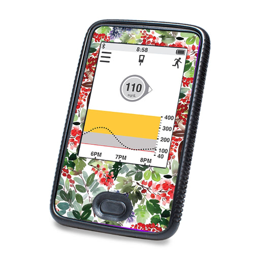 Peelz Christmas Berries Designed for DEXCOM G6 Touchscreen Receiver Peelz/Stickers White Smoke