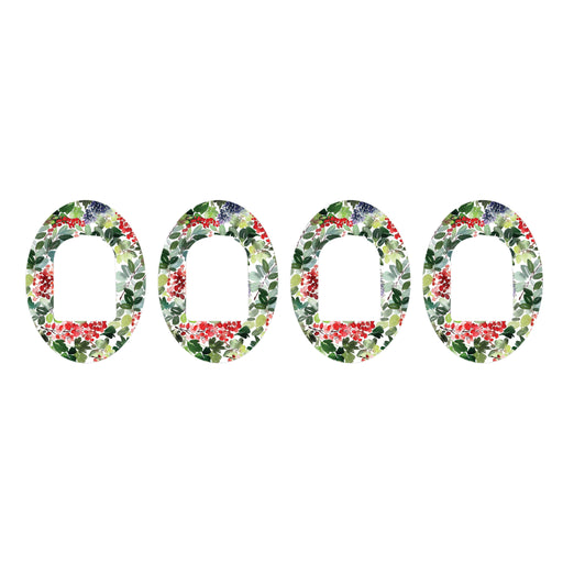 Peelz Christmas Berries Pod Patch Tape - Pump Peelz Patch Medical Tape White Smoke 4-Pack Omnipod Tape