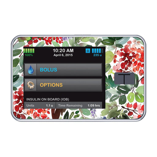 Peelz Christmas Berries Sticker for Tandem t:slim Peelz/Stickers Black