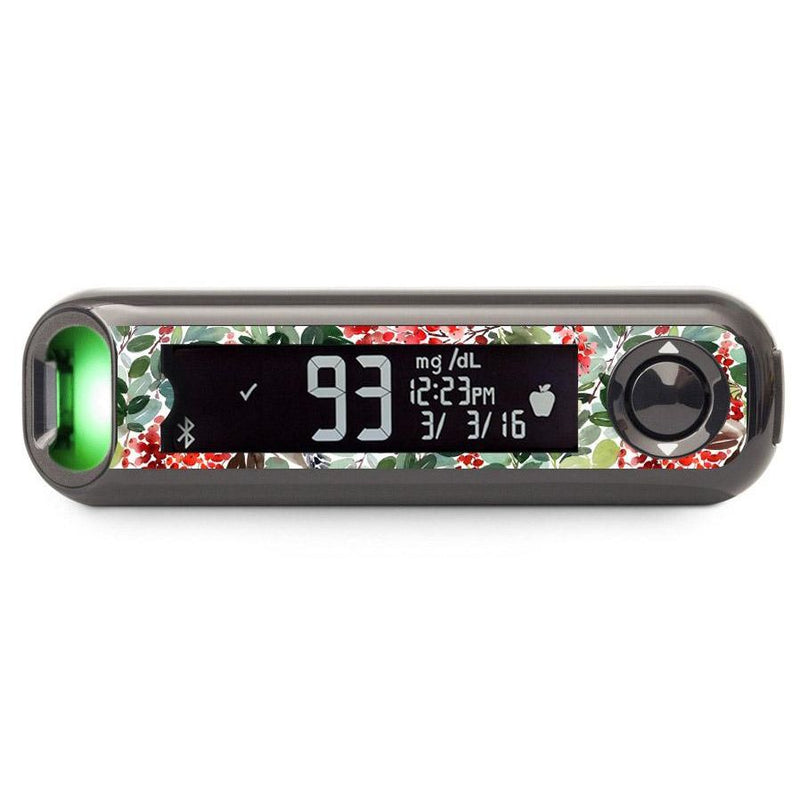 Peelz Christmas Berries for Bayer Contour© Next One Glucometer Peelz/Stickers Black