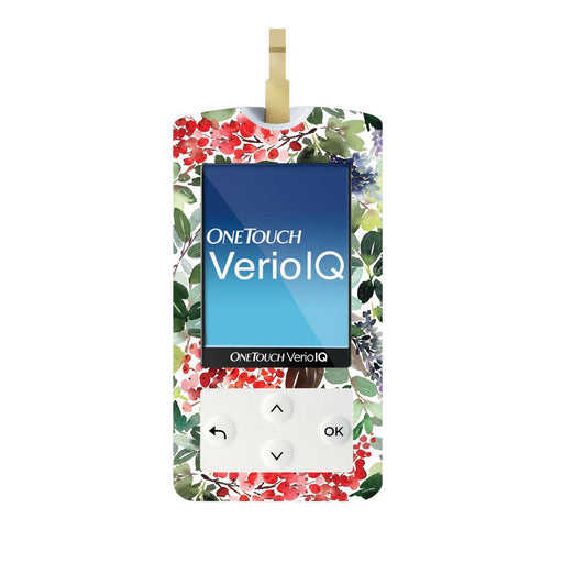 Peelz Christmas Berries for OneTouch Verio IQ Glucometer Peelz/Stickers White Smoke